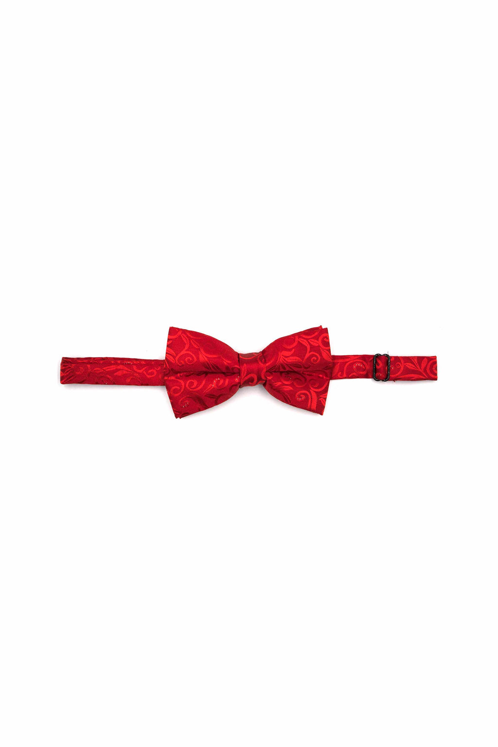 Red Floral Motif Bow Tie