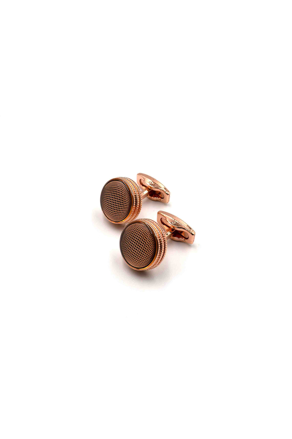 Round Rose Gold Cufflinks