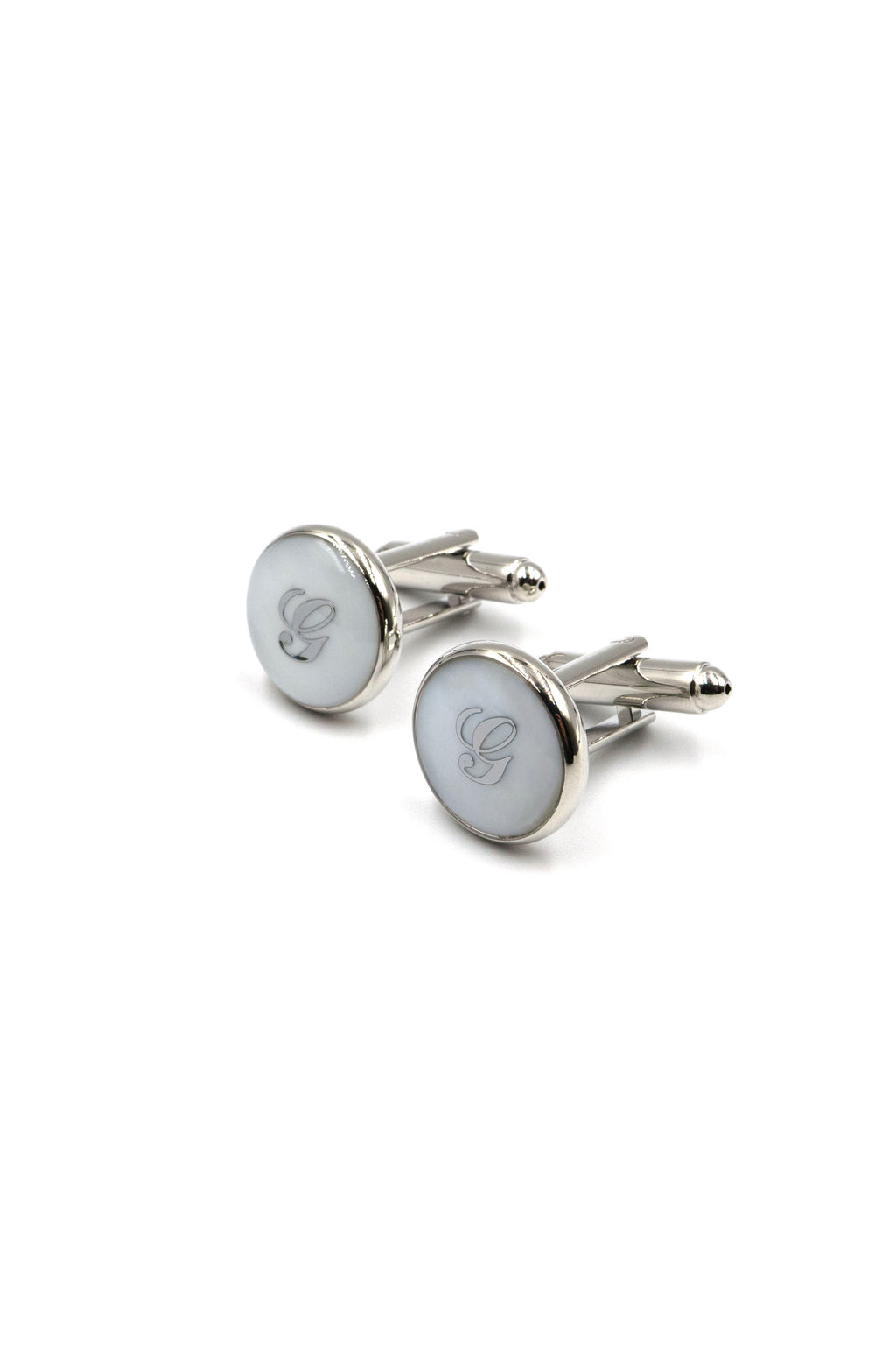Mother of Pearl Alphabet Cufflinks : Letter G