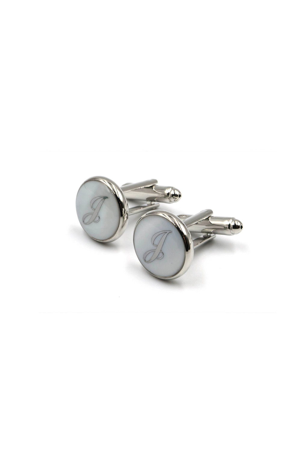 Mother of Pearl Alphabet Cufflinks : Letter J