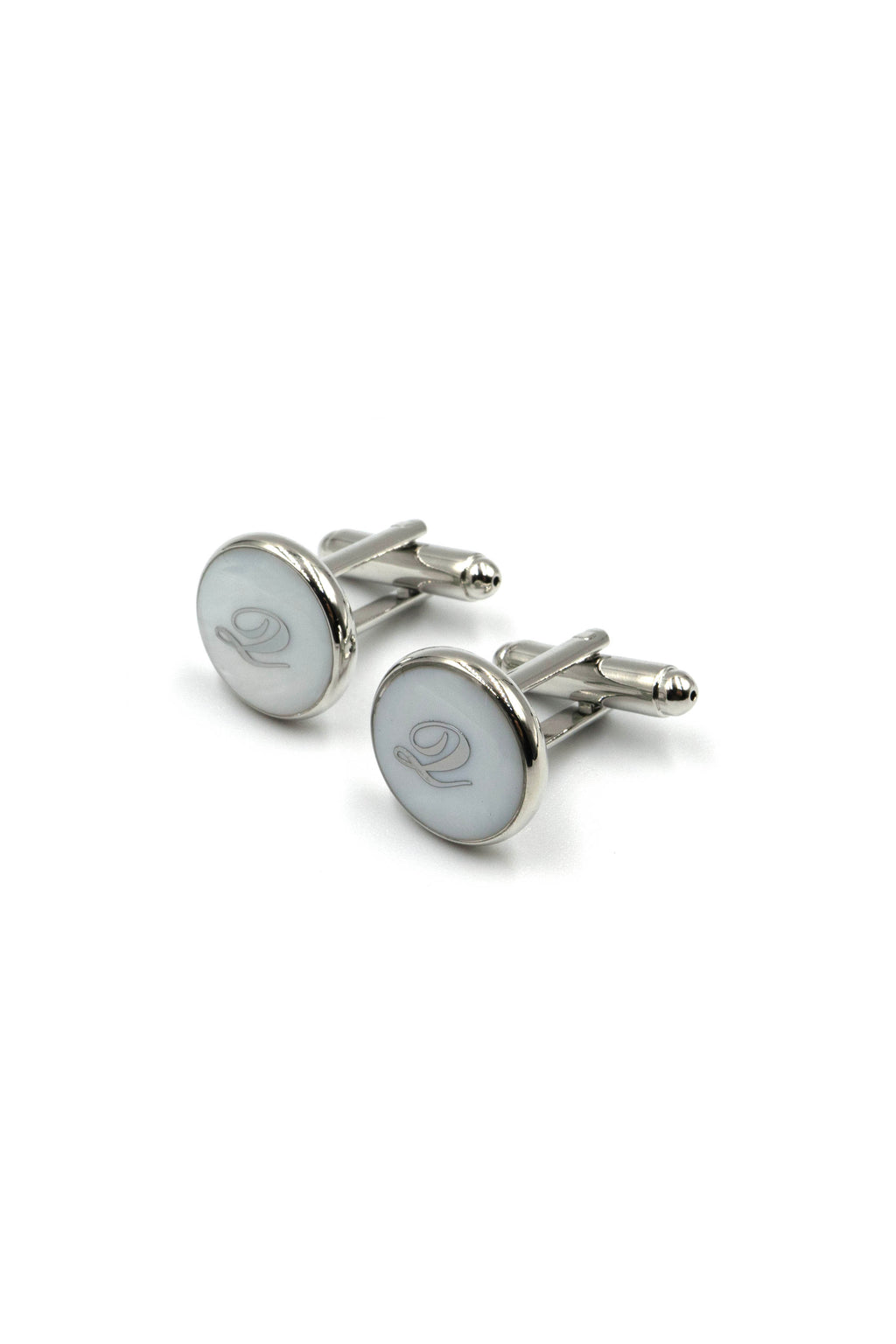 Mother of Pearl Alphabet Cufflinks : Letter Q