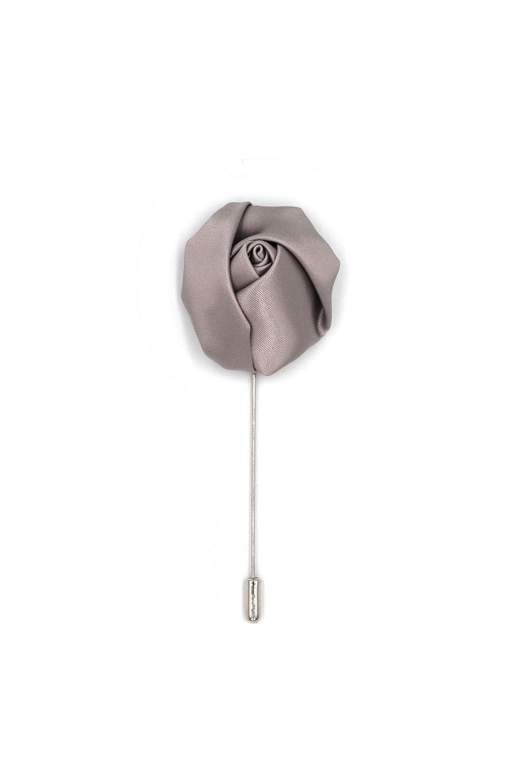 Gray Silver Flower Lapel Pin