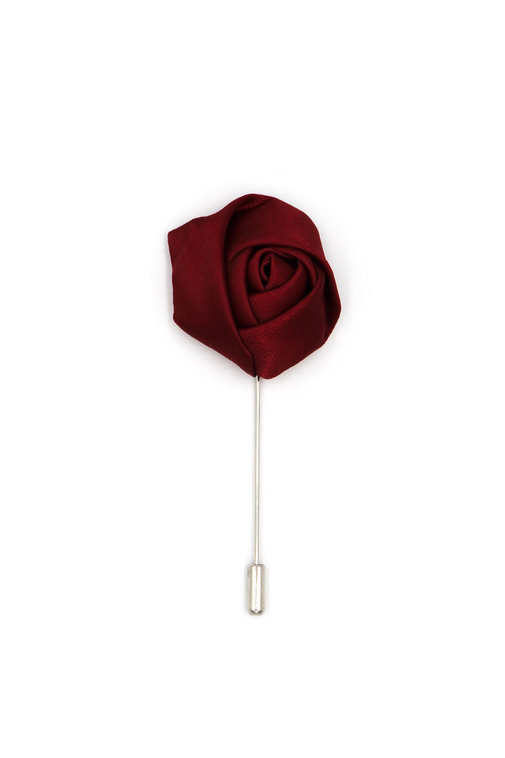 Maroon Rose Lapel Pin
