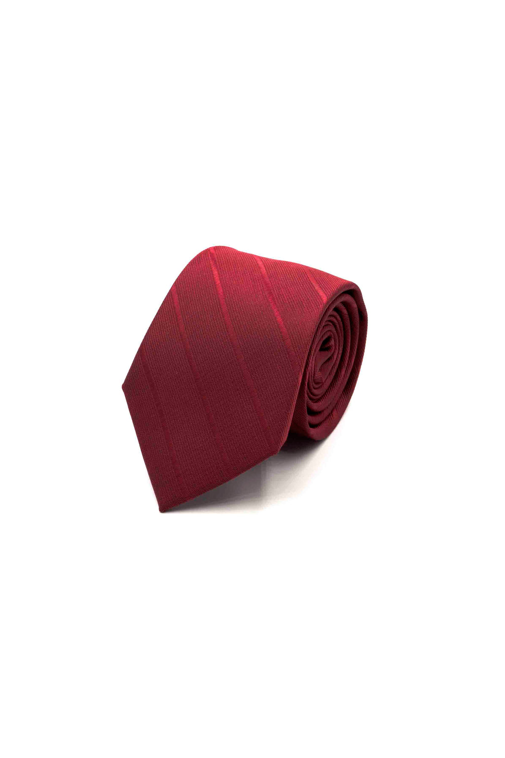 Dark Red Necktie in Twill Weave