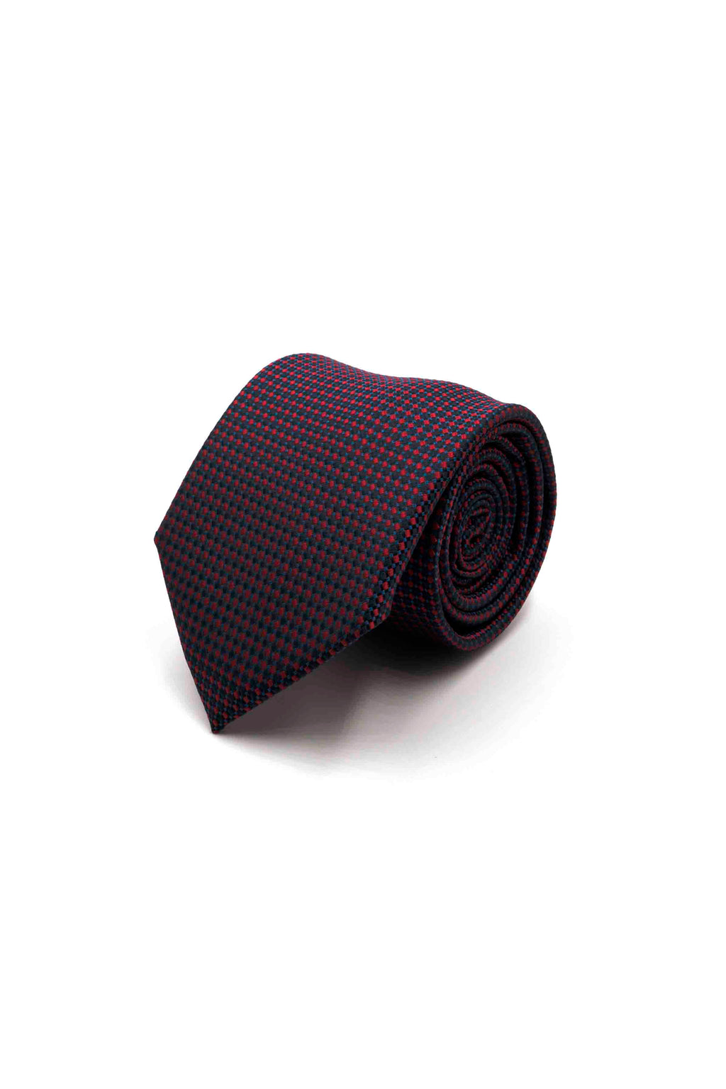 Red and Navy Micro-Dots Necktie