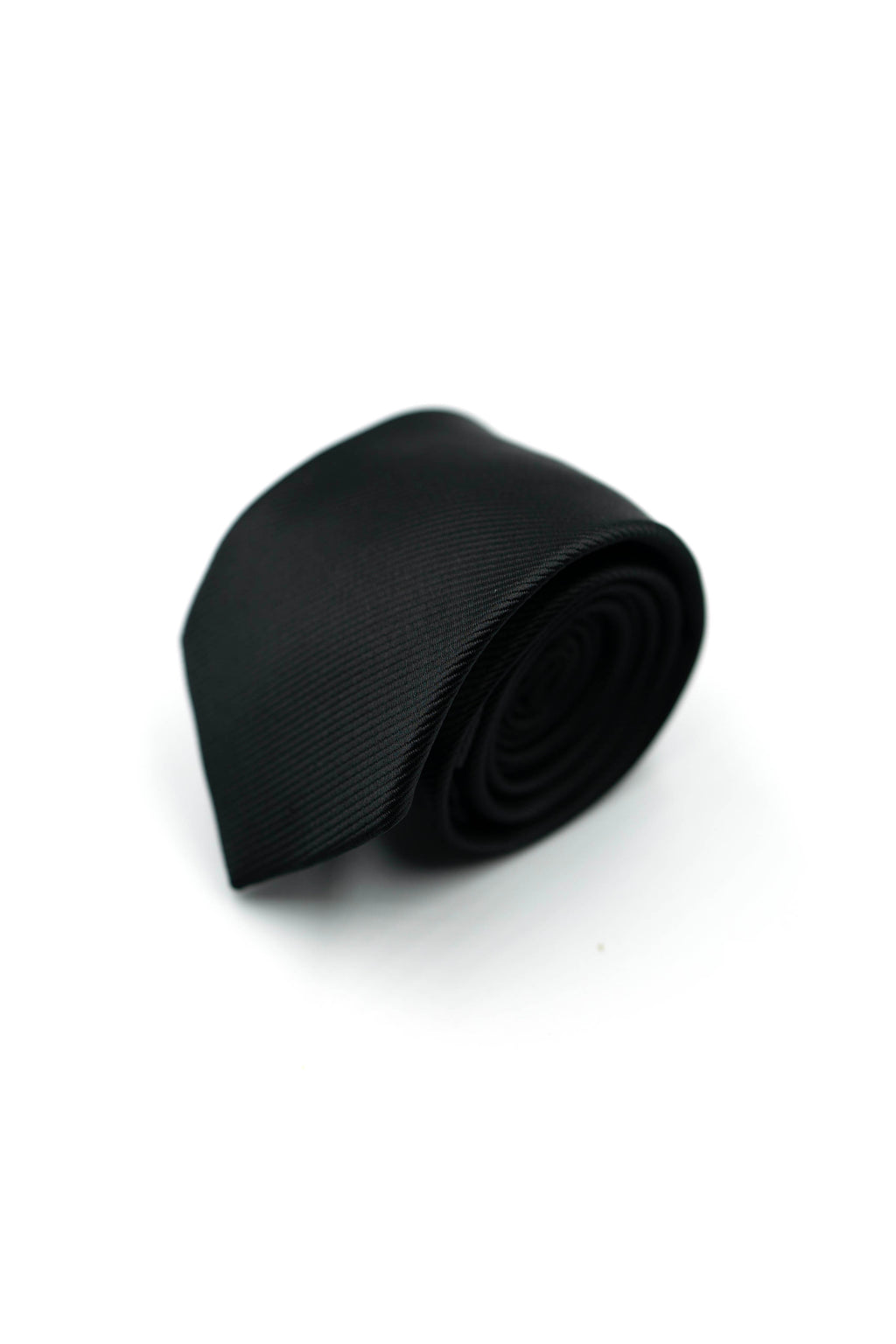Black Ribbed Necktie
