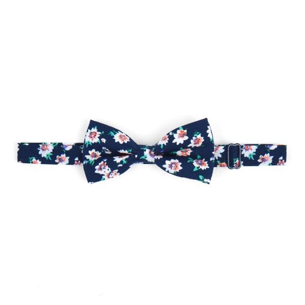 Regal blue floral bow tie - Cuffz