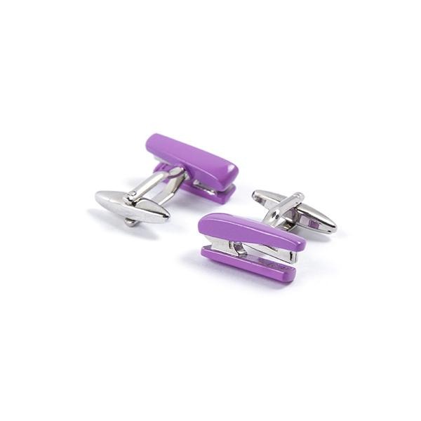 Novelty Cufflinks - Purple Stapler - Cuffz