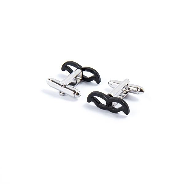 Novelty Cufflinks - Black Moustache - Cuffz