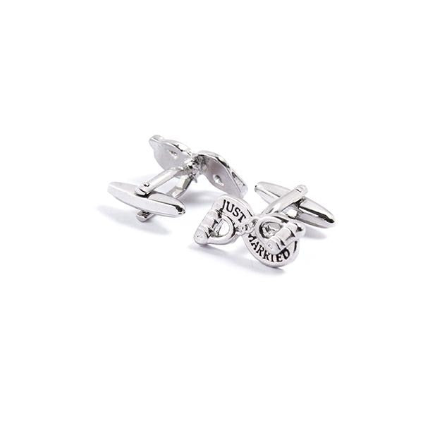 Novelty Cufflinks - Just Married Handcuff - Cuffz