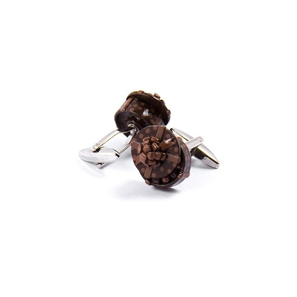 Novelty Cufflinks - Brown Box Of Chocolate - Cuffz