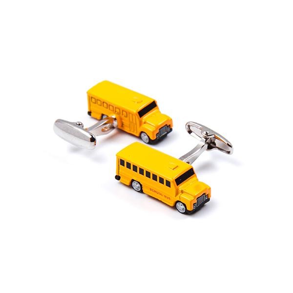 Novelty Cufflinks SE - Yellow School Bus - Cuffz