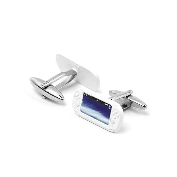 Novelty Cufflinks - Handheld White Console - Cuffz