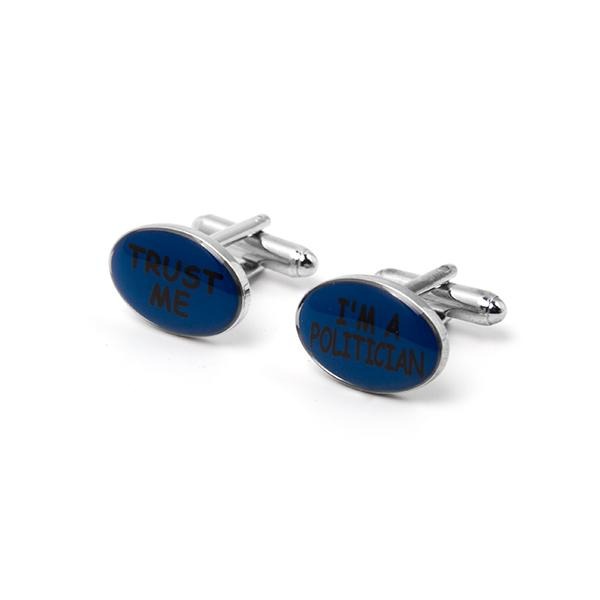 Novelty Cufflinks - Blue Trust Me I'm A Politician - Cuffz