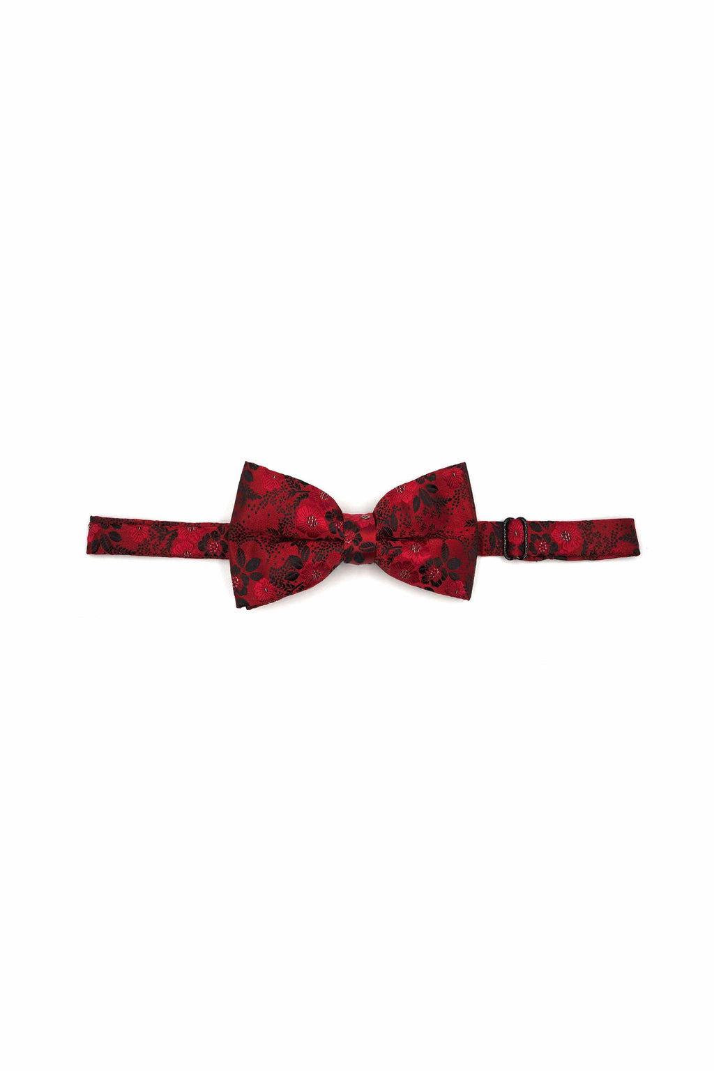 Maroon Bow Tie with Floral Motif