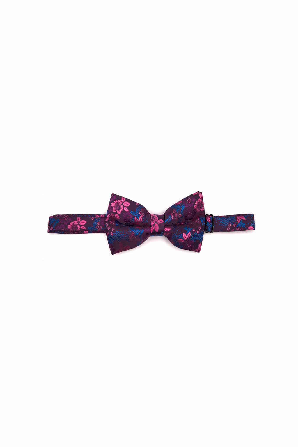 Dark Purple with Floral Motifs Bow Tie