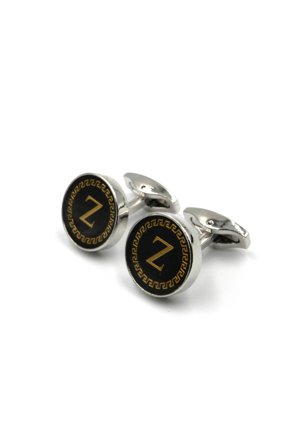Black Onyx Alphabet Cufflinks : Letter Z