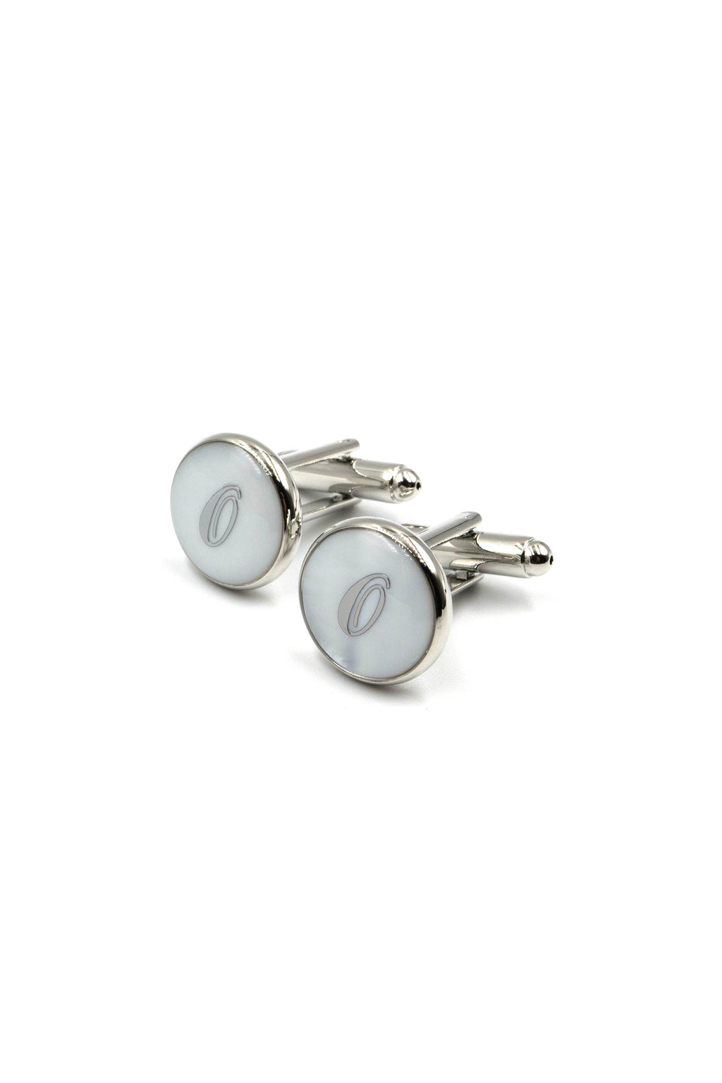 Mother of Pearl Alphabet Cufflinks : Letter O
