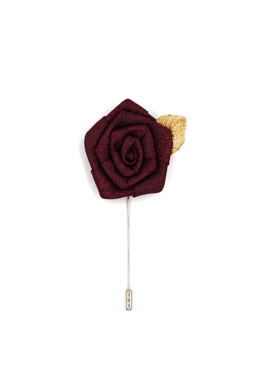 Dark Red Flower Lapel Pin