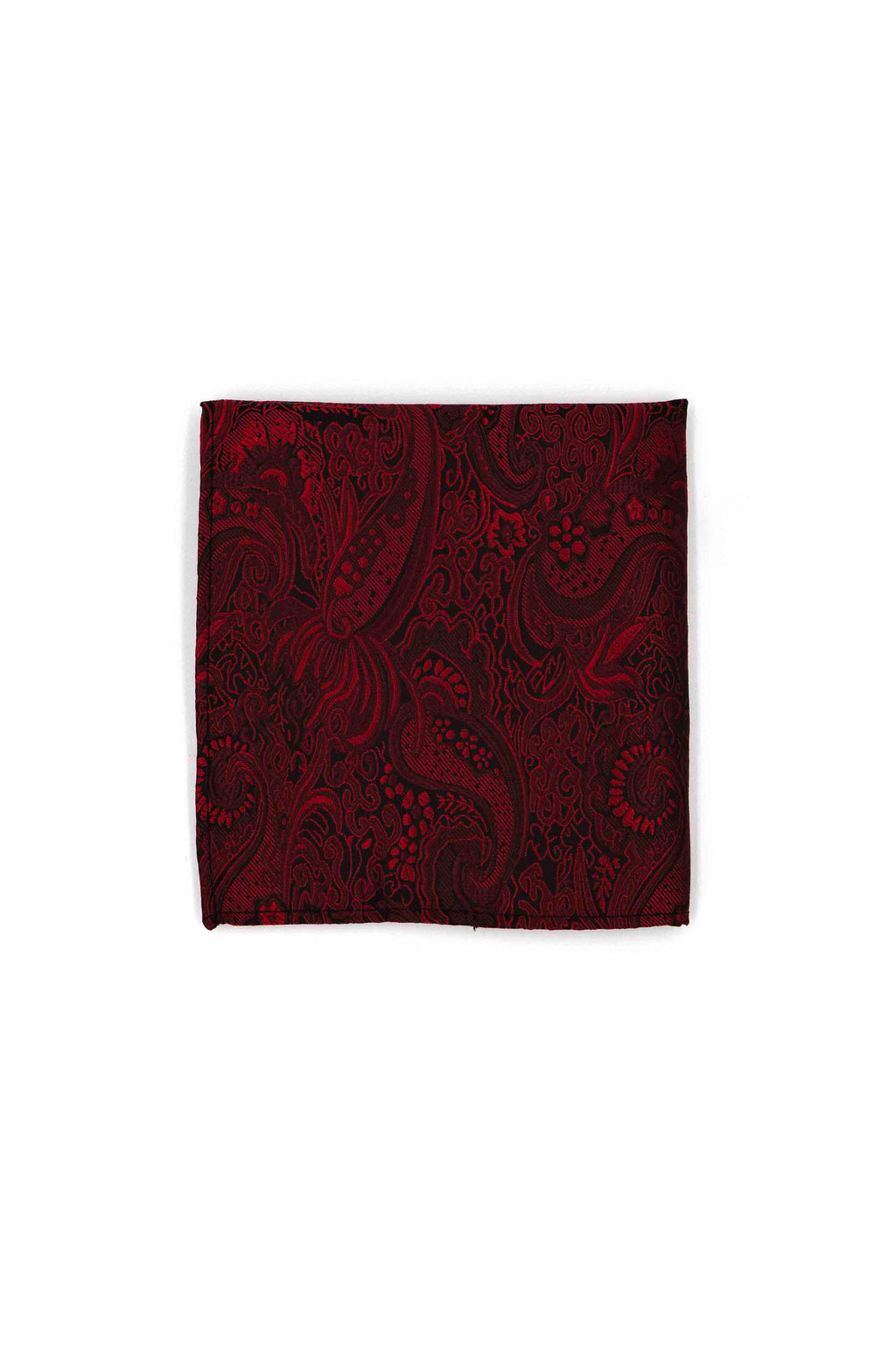 Dark Maroon Paisley Motif Pocket Square
