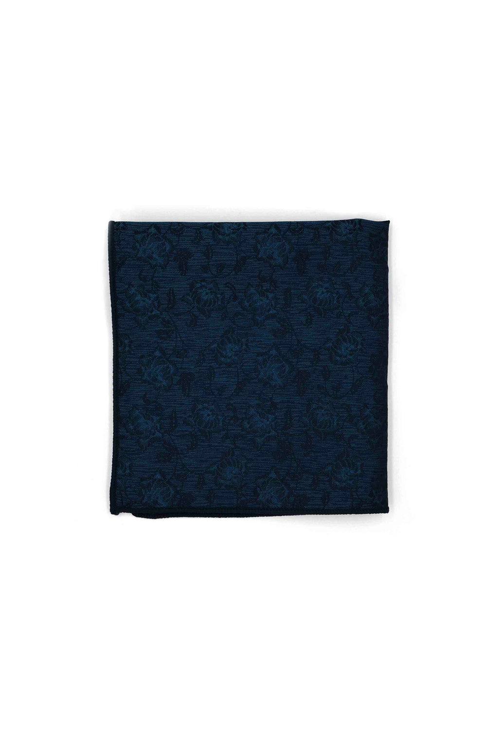 Dark Navy Tonal Motif Pocket Square
