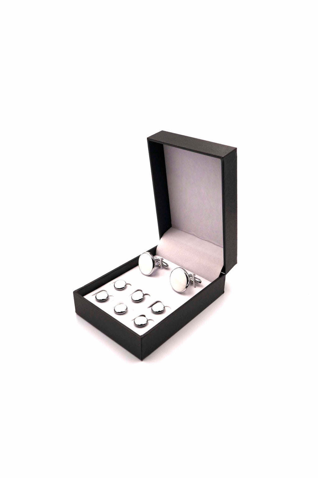 Silver Mother of Pearl Cufflinks and Studs Set