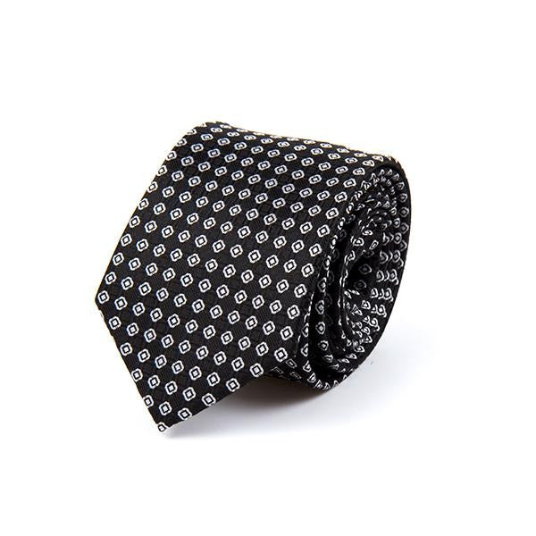 Black necktie with micro motif - Cuffz