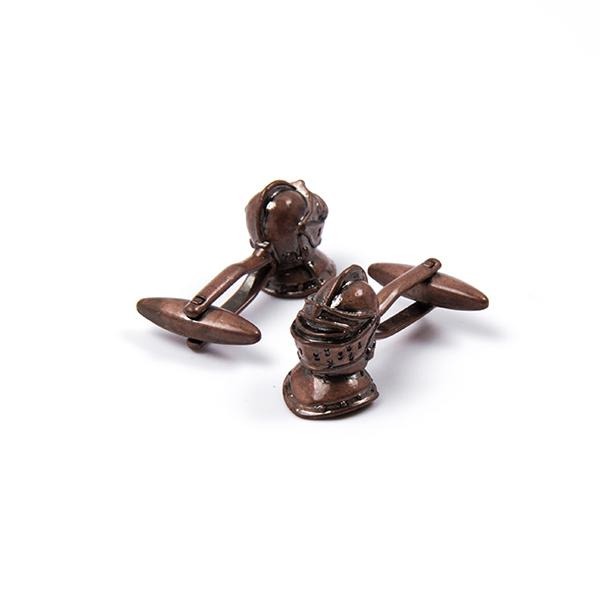 Novelty Cufflinks SE - Medieval Knight Helmet (Bronze) - Cuffz