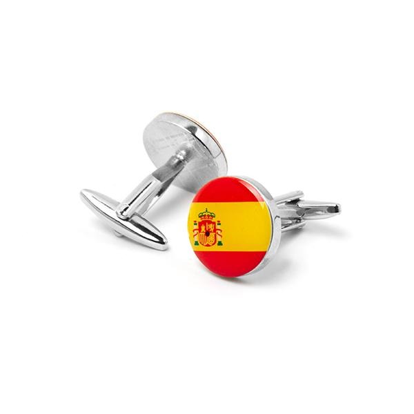 Novelty Cufflinks - Round flag Of Spain - Cuffz