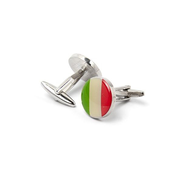 Novelty Cufflinks - Round flag of Italy - Cuffz