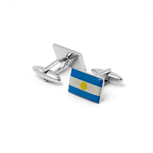 Novelty Cufflinks - Flag of Argentina - Cuffz