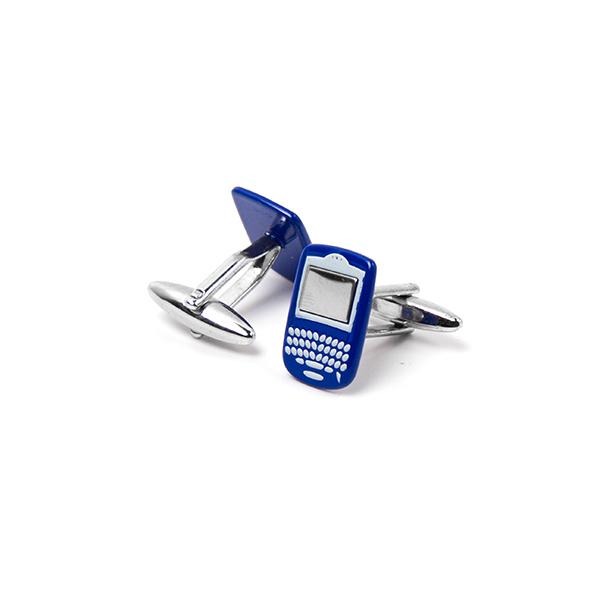 Novelty Cufflinks - Blue smartphone with keypad - Cuffz