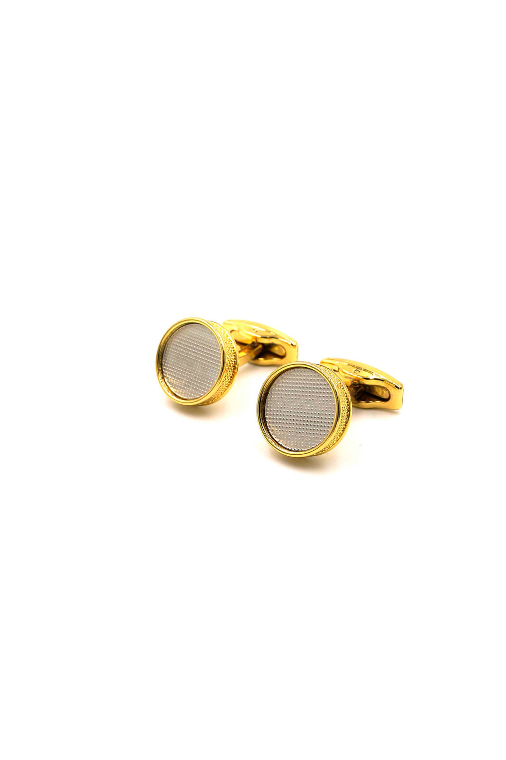 Gold and Silver Round Cufflinks