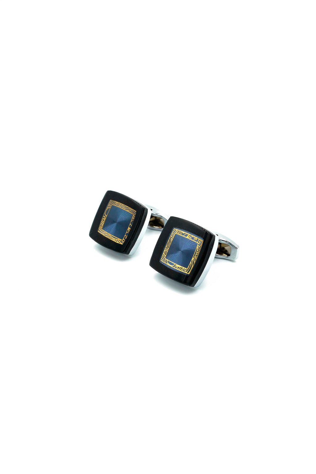 Square Black Onyx with Intricate Tile Design