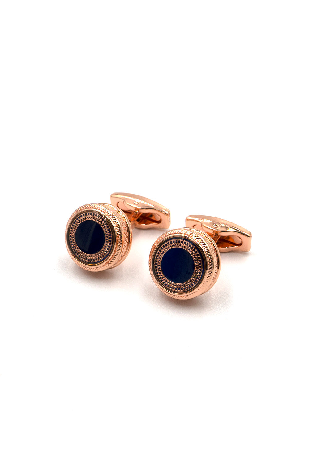 Allure Circular Cufflink in Rose Gold