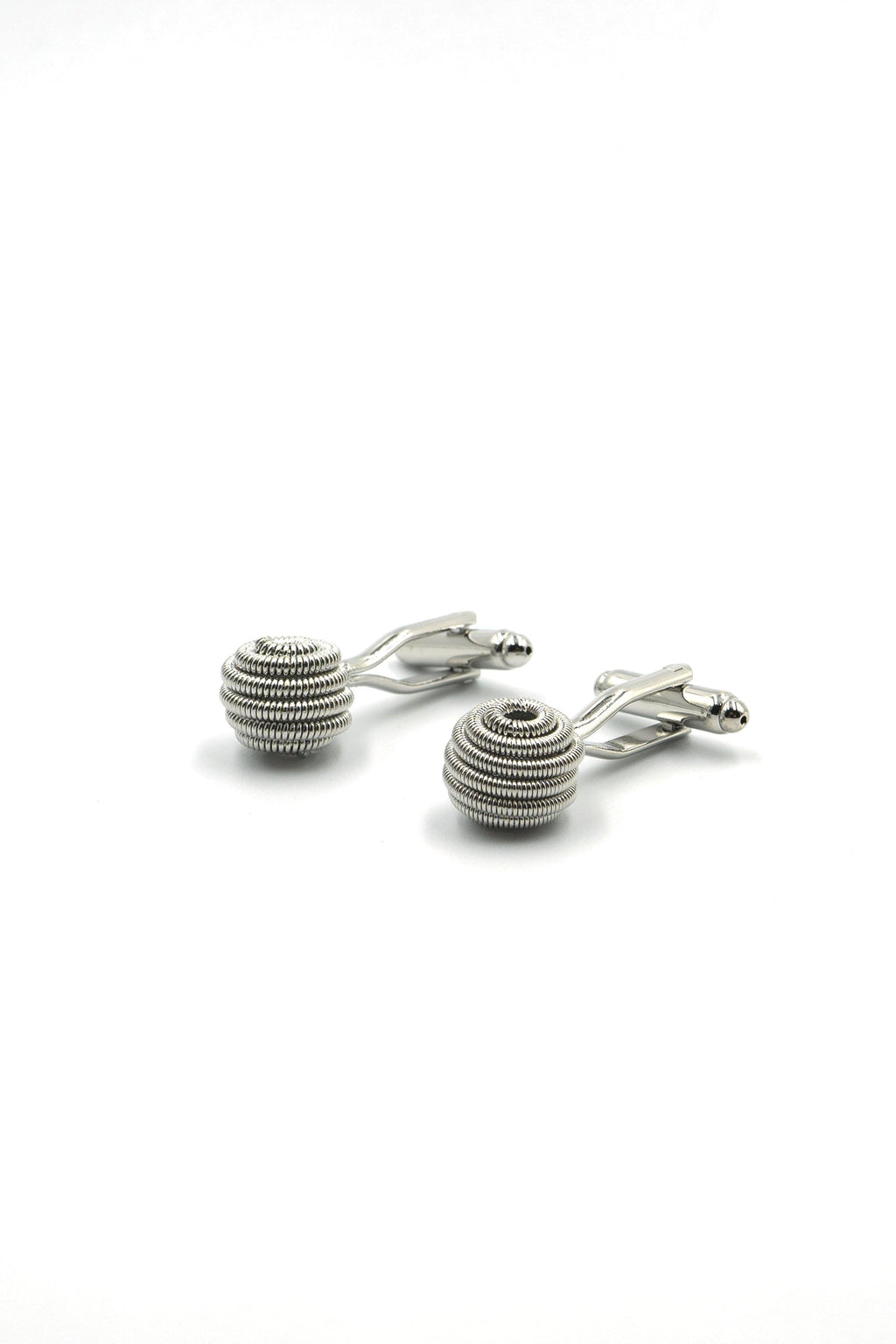 Classic Silver Ball Shaped Cufflinks - Cuffz