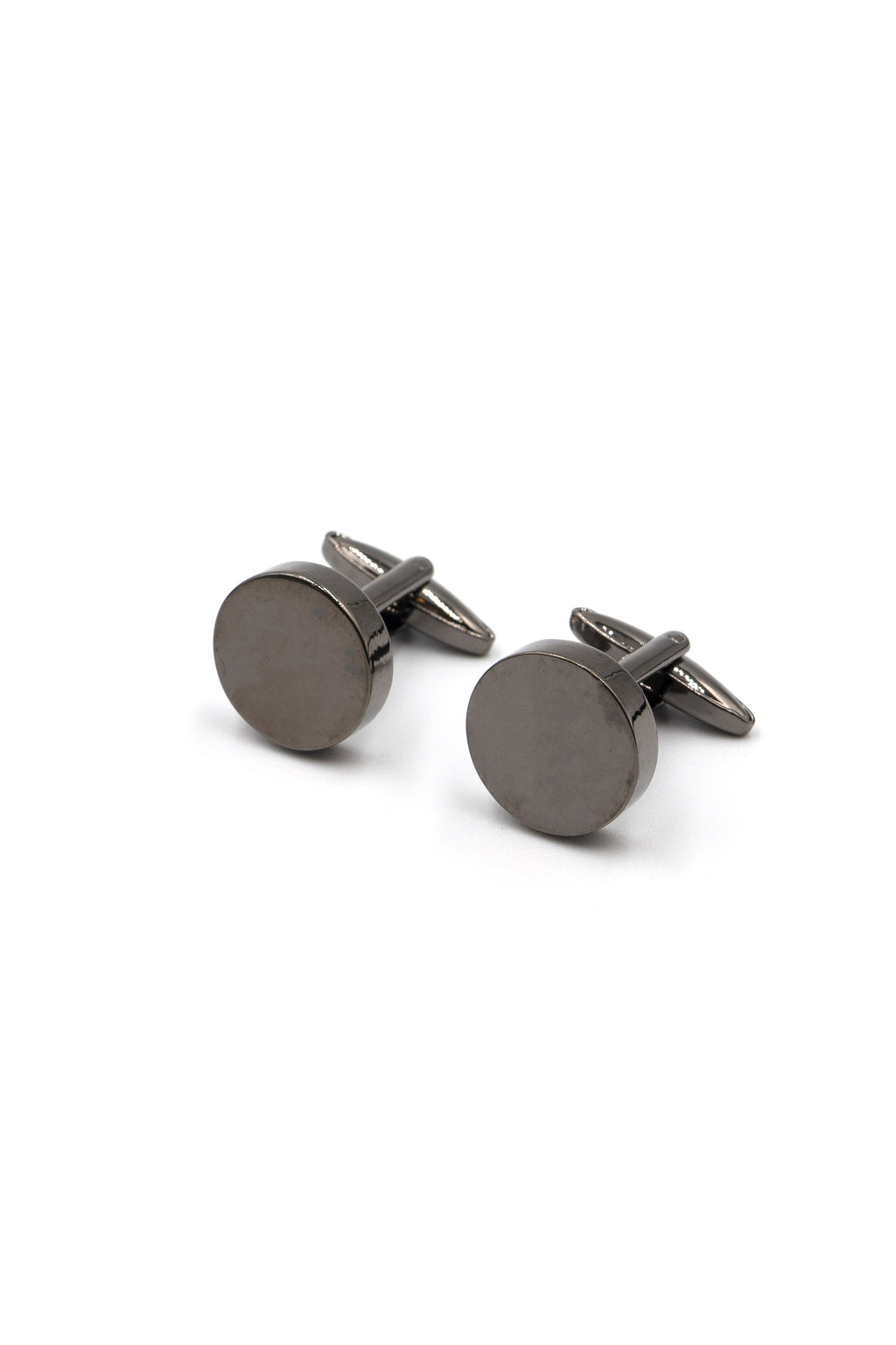 Classic Round Gunmetal Cufflink