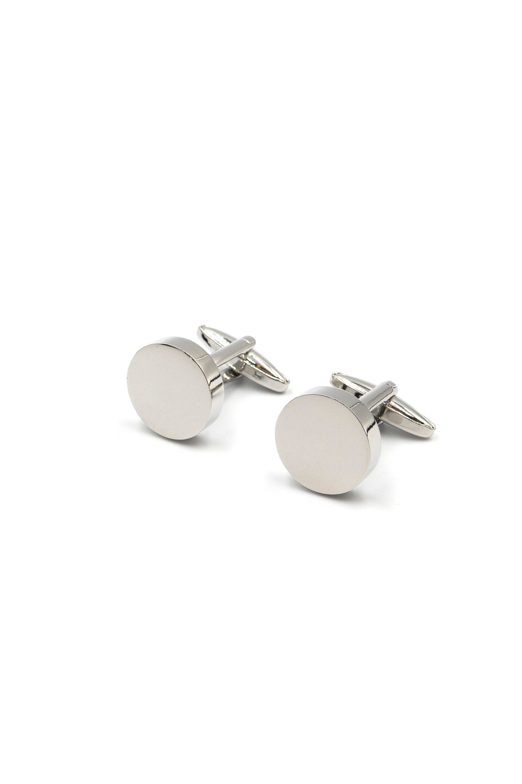 Classic Silver Round Cufflink