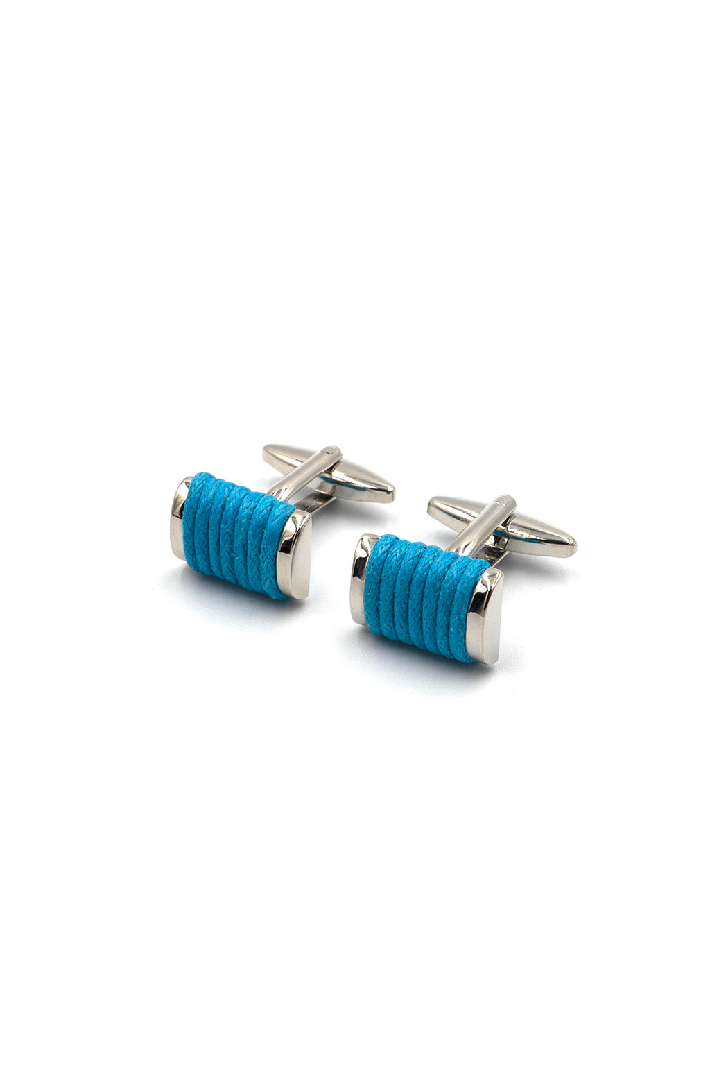 Classic Rectangle Blue Roped Cufflinks